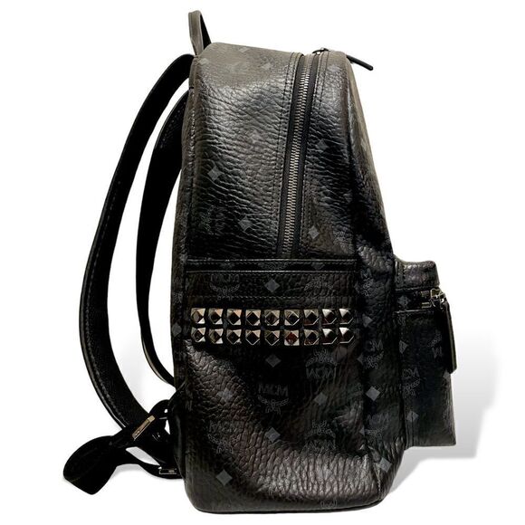 MCM Blk/Gry Monogram Stark Side Studs Backpack in Visetos |Size: 42.5cm| - Picture 11 of 16